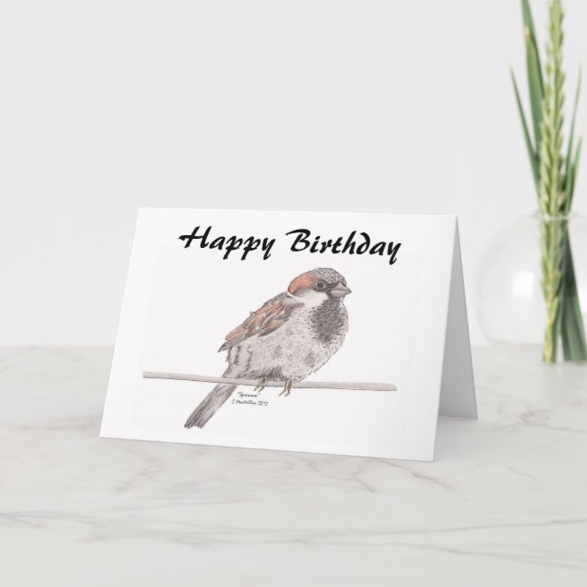 Sparrow Card birthday card (Front)