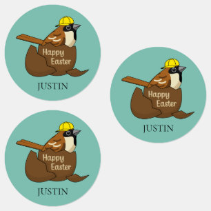 Sparrow Chocolate Egg Happy Easter Personalize