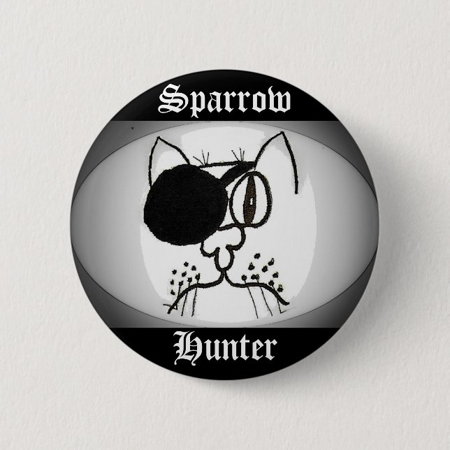 Sparrow Hunter Pirate Kitty 2 Inch Round Button (Front)