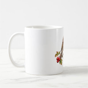 Sparrow on a Hawthorn Twig Coffee Mug