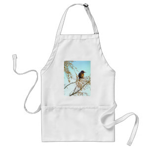 Sparrow on a Winter Branch Standard Apron
