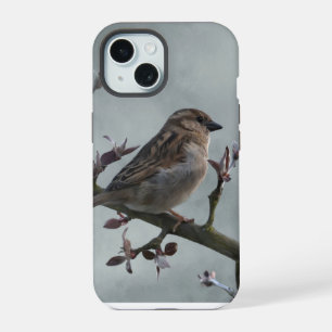 Sparrow on Branch Photo iPhone 15 Case