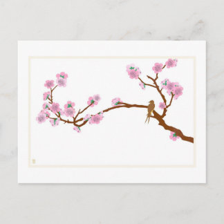 Sparrow on Tree - Postcard