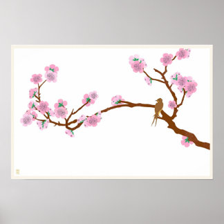 Sparrow on Tree Poster