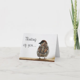 Sparrow photo card