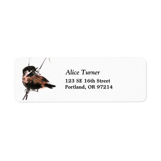 Sparrow Return Address Label (Front)