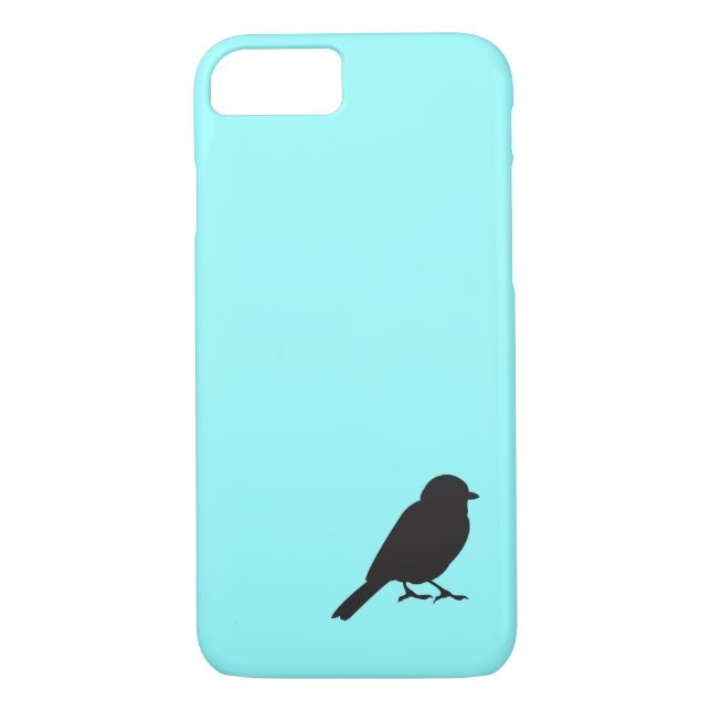 Sparrow silhouette chic blue swallow bird Case-Mate iPhone case (Back)