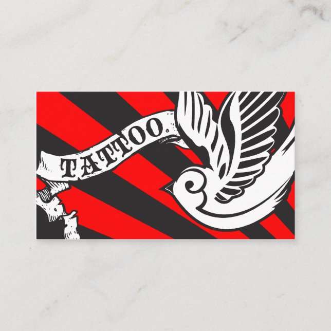 sparrow tattoo business card (Front)