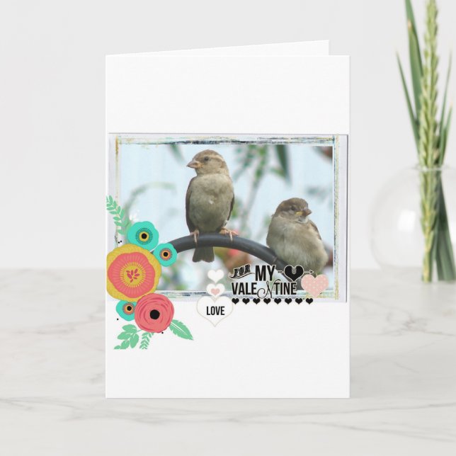 Sparrow Valentine Holiday Card (Front)