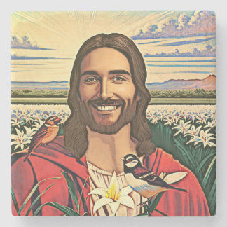 Sparrows and Lilies Stone Coaster