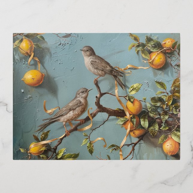Sparrows - Foil Postcards (Front)