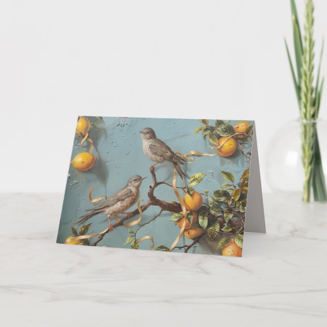 Sparrows - Folded Greeting Card (Front)