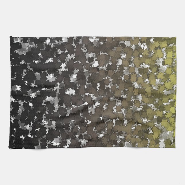 Sparse Leaves Camo Kitchen Towel (Horizontal)