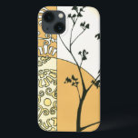 Sparse Tree Silhouette by Megan Meagher iPhone 13 Case<br><div class="desc">A sparse tree reaches to the light in this piece by Meagan Meagher. The silhouette gives the painting a haunted feel,  even as the yellow and orange connote a brightness and levity.</div>