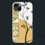 Sparse Tree Silhouette by Megan Meagher iPhone 13 Case<br><div class="desc">A sparse tree reaches to the light in this piece by Meagan Meagher. The silhouette gives the painting a haunted feel,  even as the yellow and orange connote a brightness and levity.</div>