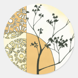 Sparse Tree Silhouette by Megan Meagher Classic Round Sticker