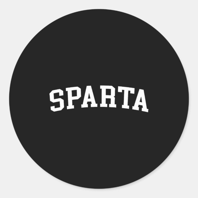Sparta  classic round sticker (Front)