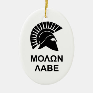Sparta molon labe ceramic ornament