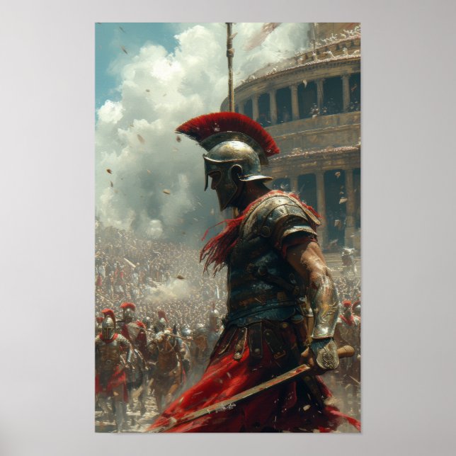 Spartacus Fighting - Poster légendaire du gladiate (Devant)