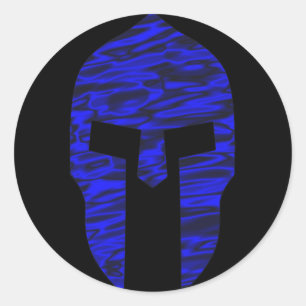 Spartan Blue Classic Round Sticker