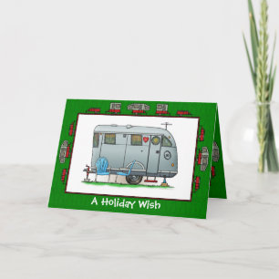 Spartan Camper Trailer Holiday Wish Card