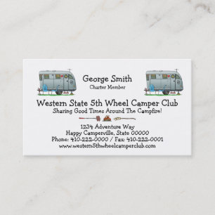 Spartan Camper Trailer RV HSH Business Card