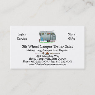 Spartan Camper Trailer RV HSH Business Card