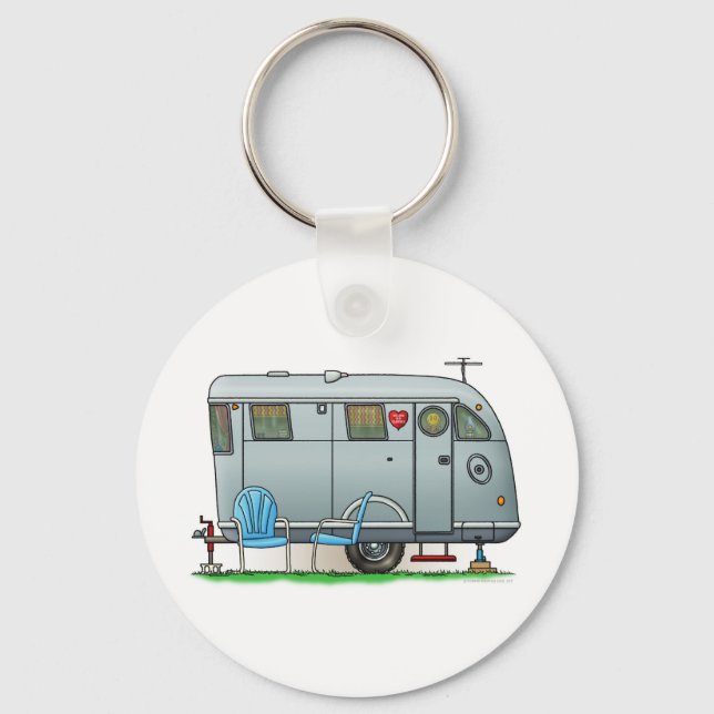 Spartan Camper Trailer RV Keychain (Front)