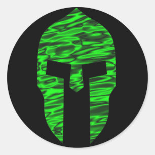 Spartan Green  Classic Round Sticker