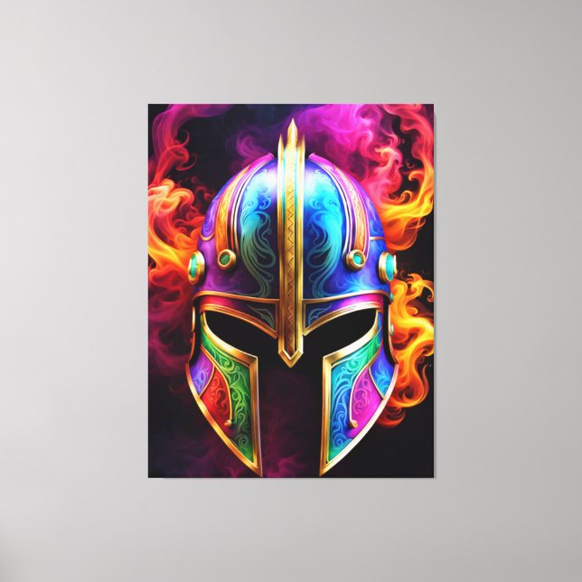Spartan Helmet Canvas Print (Front)