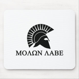 Spartan Helmet Molon Labe Mouse Pad