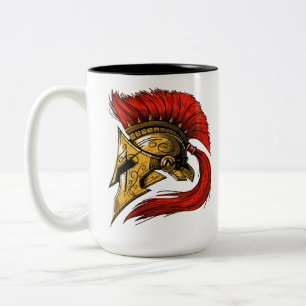 Spartan Helmet Two-Tone Coffee Mug