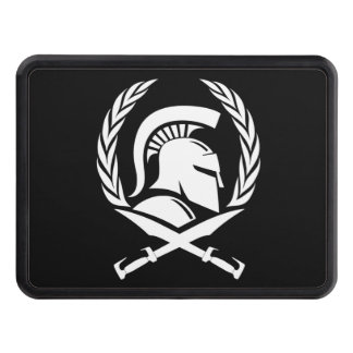 Spartan Helmet Wreath and Sword Trailer Hitch Cover