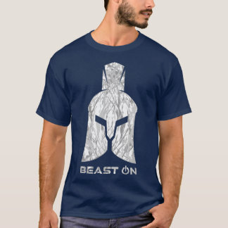 Spartan HelmetBeast OnGym Motivation Fitness Sayin T-Shirt
