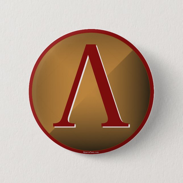 Spartan Lambda Shield 2 Inch Round Button (Front)