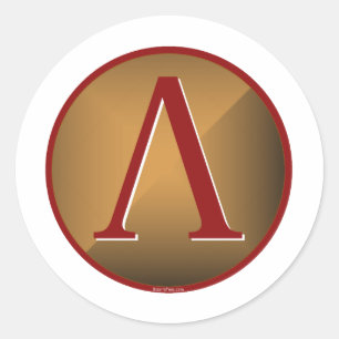 Spartan Lambda Shield Classic Round Sticker