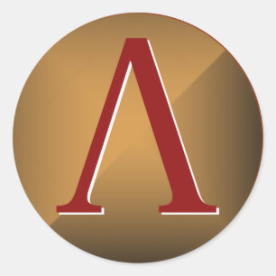 Spartan Lambda Shield Classic Round Sticker
