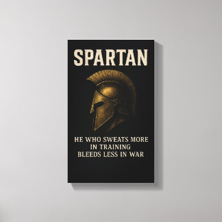 Spartan Motivation Wall Art, Motivational Quote, Canvas Print