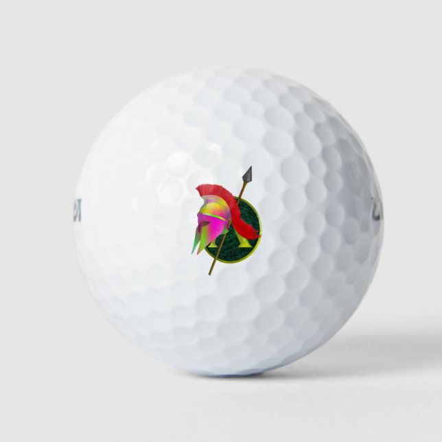 Spartan Or Greek Warrior Golf Balls (Front)