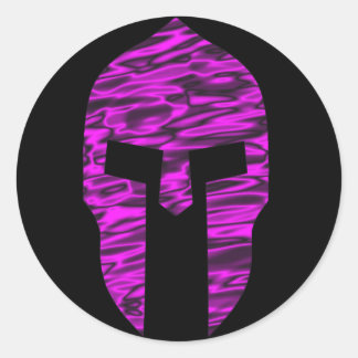 Spartan Pink Classic Round Sticker
