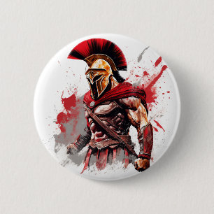 Spartan Spirit: Fearless Warrior Button