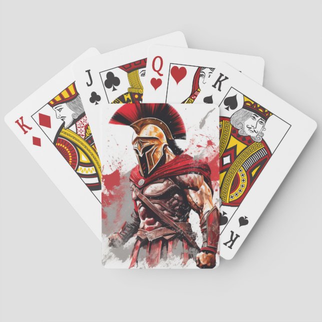 Spartan Spirit: Fearless Warrior Playing Cards (Back)