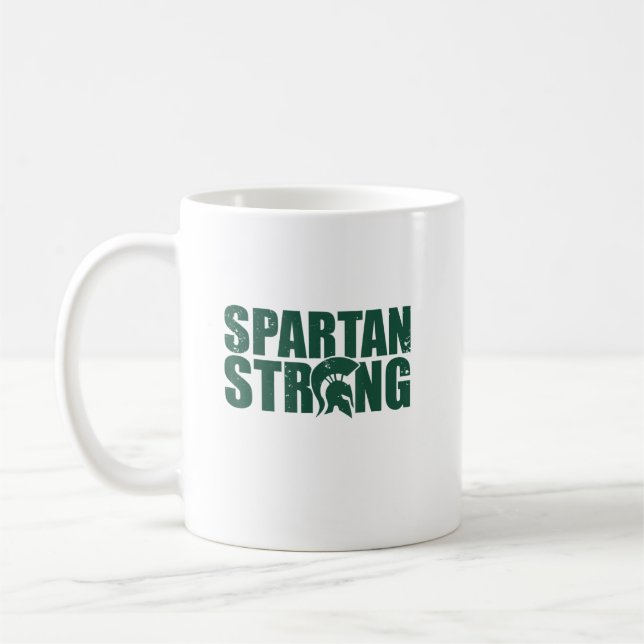 Spartan Strong,  exercise workout gym training Coffee Mug (Left)