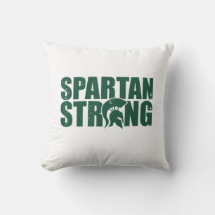Spartan Strong, exercise workout gym training Throw Pillow