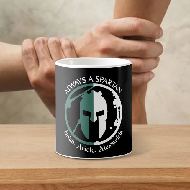 Spartan Strong Go Green Personalize Name Coffee Mug (Creator Uploaded)