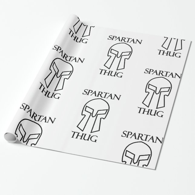 Spartan Thug - Glossy Wrapping Paper, 30" x 6' Paper (Unrolled)
