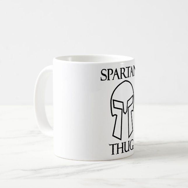 Spartan Thug - Mug classique blanc 11 oz (Devant gauche)