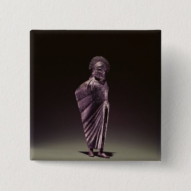 Spartan warrior 2 inch square button (Front)