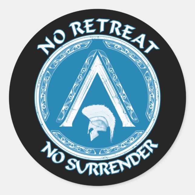 Spartan Warrior and Lambda Symbol Sticker (Front)