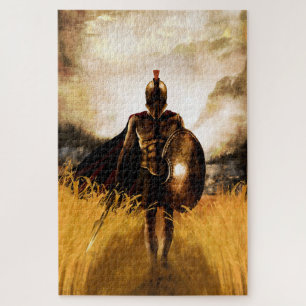 Spartan Warrior Field Jigsaw Puzzle